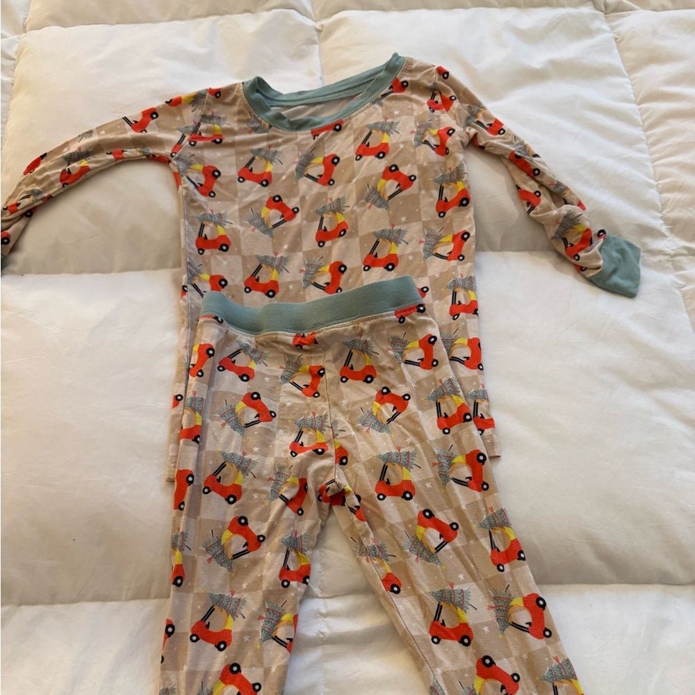 Kids One Piece with Car Print - Multicolor Bamboo